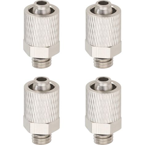 Store 4 Raccords Droits M5 avec écrou Pivotant pour Tuyau de 6 Mm Raccords Pneumatiques pour Mini-pelle (1/5)