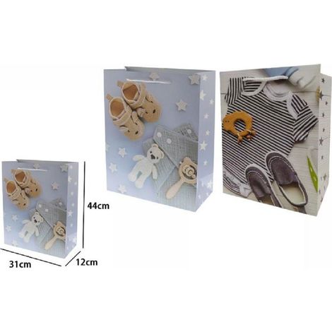 Set 2 Enveloppe Enveloppe Sac Cadeau Anniversaire Enfant Né 44x31x12 Cm 69980 2 Mod.