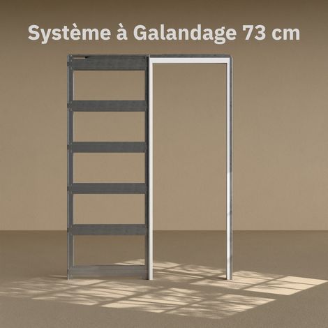 Système à galandage avec Finition - Pour Porte 73 cm