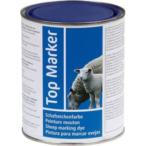 Peinture marqueur kerbl bleu 1000ml lavable séchage rapide (1/2)