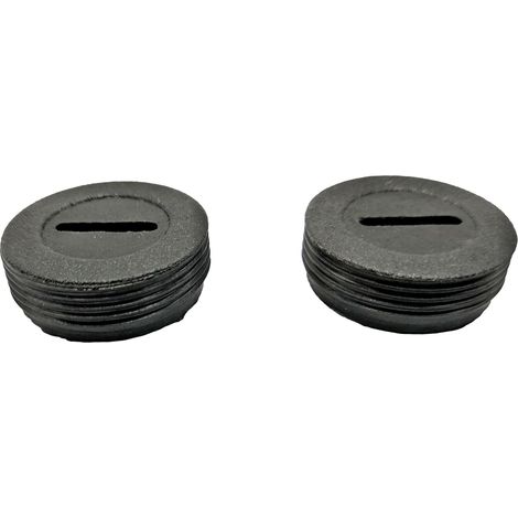 Bouchons de charbon moteur - 1 paire - Plastique noir - Fermeture à vis - Pour outils électroportatifs - 20 x 7 mm