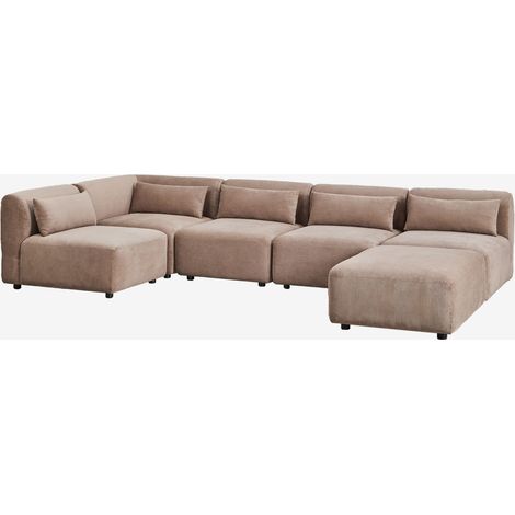 Sofá modular esquinero de 5 piezas con puff Fogler SKLUM             