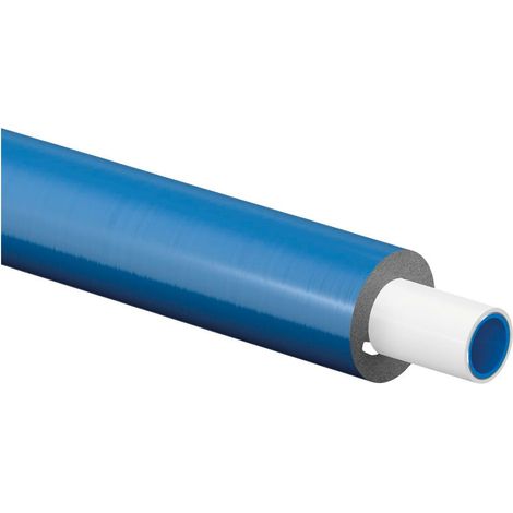 Uponor Uni Pipe Plus Weiß vorgedämmt S10 WLS 035, 20x2,25, 75m, Blau