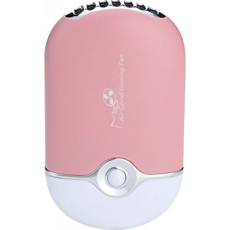 Mini ventilateur USB rechargeable avec batterie au lithium intégrée, idéal pour les voyages et la climatisation (F015), rose clair-AquaForge (1/5)