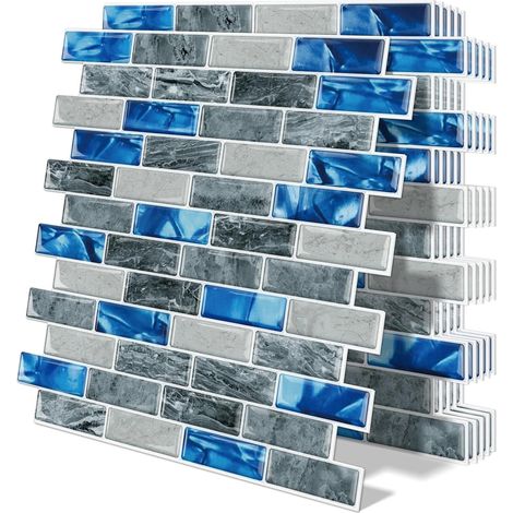 Carrelage Adhesif Mural Credence Adhesive Cuisine 3d Relief 10 Pièces (1/5)