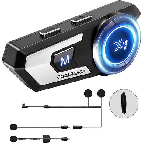 Écouteurs Bluetooth pour casque de moto avec micro souple/rigide (1/5)