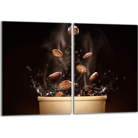 Glasschutzplatte für den Herd 2x40x52 Kaffee