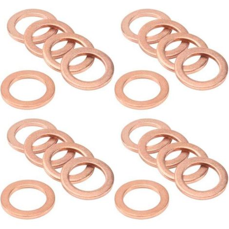 20 Pièces Rondelles Cuivre 12x18x1.5mm Joints Étanchéité Anneaux Plats