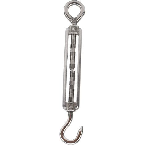 Crochet tendeur inox pour hamac, œillet et crochet lourd, tension câble acier, usage extérieur robuste (1/5)