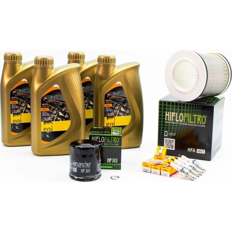 Kit Révision Filtres Bougies pour YAMAHA XJ 900 S Diversion de 1995 à 2003 - ENI I-RIDE MOTO 10w40 4L