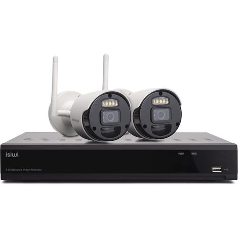 Isiwi Kit Wireless Connect S2 Isw-k1n8bf2mp-2 Gen1 Nvr 8 Canali + 2 Telecamere Ip 1080p 2mpx Wireles (1/5)