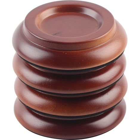 Roulette de Piano, 4 pièces de Patins de Piano, Ensemble de Tasses de roulettes de Piano en Bois de hêtre Rond, Tasses de roulettes de Piano antidérapantes (1/5)
