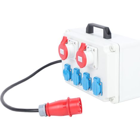 Boîte de dérivation étanche avec poignée, boîte de distribution compacte, boîte de jonction électrique multiprises 220-380 V CA 240-415 V (1/5)