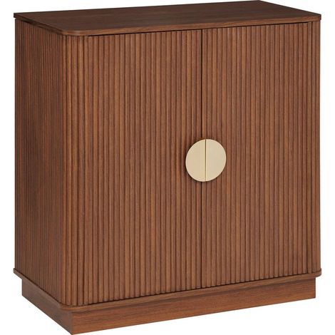 Credenza wany marrone a 2 ante e 1 ripiano 80x40cm - Atmosphera créateur d'intérieur