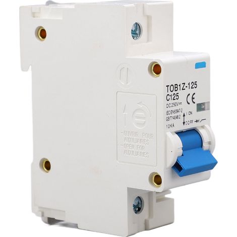DC-Miniatur-Leistungsschalter 1-polig 125 A 250 V DIN-Schienenmontage für Solar-PV-Systeme TOB1Z 125 C125 (1/5)