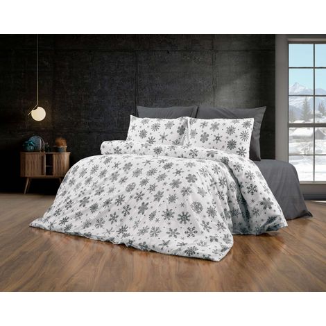 Funda nórdica, funda nórdica, ropa de cama Set Blanco Gris (1/2)