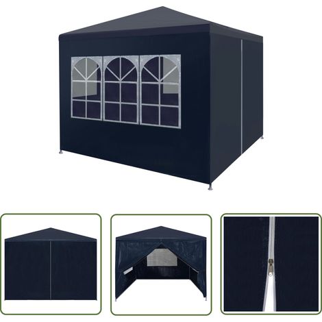 Tente de réception Style Moderne - Tonnelle Barnum - Pavillon de Jardin - 3 x 3 m Bleu Chic-254132 (1/7)