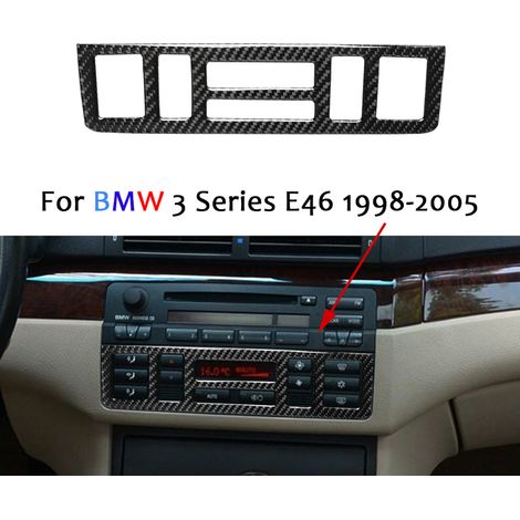 Compatible avec les accessoires BMW Série 3 E46 (1998-2005) : habillage intérieur en fibre de carbone, cache-console, autocollants pour voiture. (1/5)