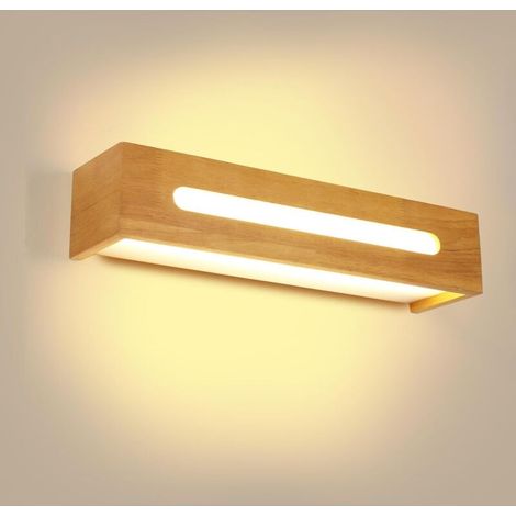 Moderne LED-Wandleuchte für den Innenbereich, 18 W, 2025 lm, Holzoptik, geeignet für Schlafzimmer, Wohnzimmer, Flur und Treppenhaus, 3000 K warmweiß (1/5)