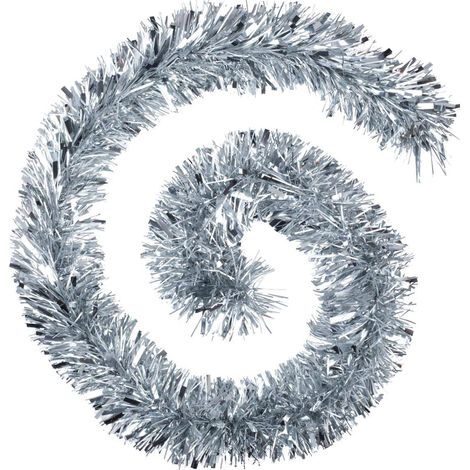 Girlande Boa Feinstrang 15cmx2m 8-lagig Silber - Großes geld