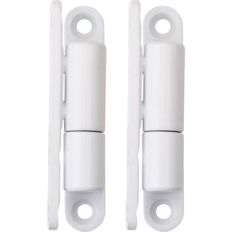 2 set di cerniere per finestre con tecnologia di funzionamento silenziosa e senza manutenzione, dimensioni 15 x 83 mm, laccate bianche (1/4)