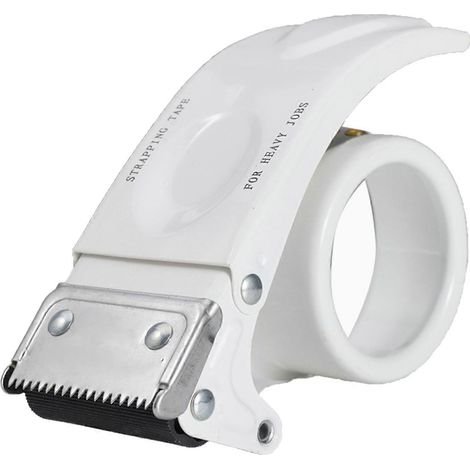Pistolet coupe-ruban adhésif d'emballage, 6 cm, outil de coupe et de scellage pour le transport, blanc (1/4)