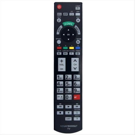Télécommande - Pour Téléviseur Panasonic 4K HD - Modèles TC58AX800U TC65AX800U TC65AX900U TC85AX850U - Noir - 1 Pièce (1/5)