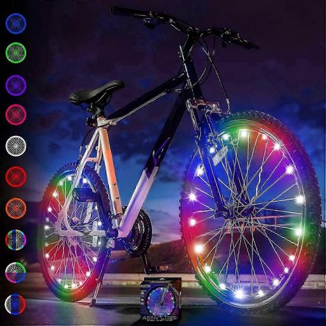 2er-Pack LED-Fahrradreifenlichter – 100 % heller und aus allen Winkeln sichtbar für maximale Sicherheit – Mehrfarbig (1/5)