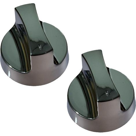Lot de 2 boutons universels de 8 mm de diamètre pour plaques de cuisson et fours – boutons de remplacement en métal argenté (1/5)