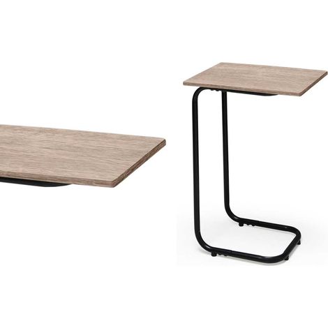 Tavolino da divano rovere servetto struttura metallo cm 40 x 30 x 60 h (1/2)