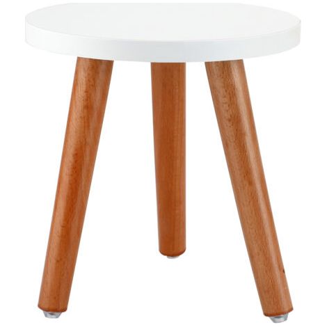 QORVA- Petit support de fleur support de pot de fleur, petit support de fleur de table ronde nordique d'intérieur à la maison, diamètre 20 hauteur 22, couleur bois massif