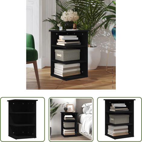 vidaXL Étagères -  Armoire latérale Noir 35x35x55 cm Aggloméré (1/5)