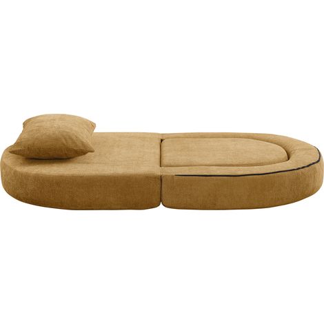 Faltbares Schlafsofa, gelb, Chenille, 1-Sitzer, ohne Montage (1/5)