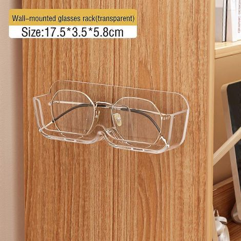 Vitrine haut de gamme en verre, boîte de rangement pour lunettes, support mural perforé pour lunettes de soleil, rangement de lunettes de soleil à domicile (1/5)