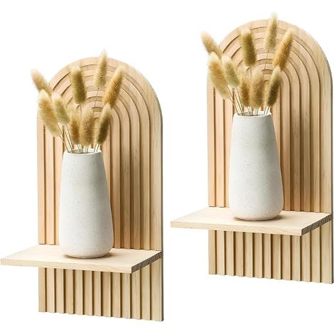 Étagère Murale Décoration, Wall Shelf Arc-en-Ciel, pour Pots de Fleurs, Livres, Bougies, Salon, Chambre à Coucher (1/5)