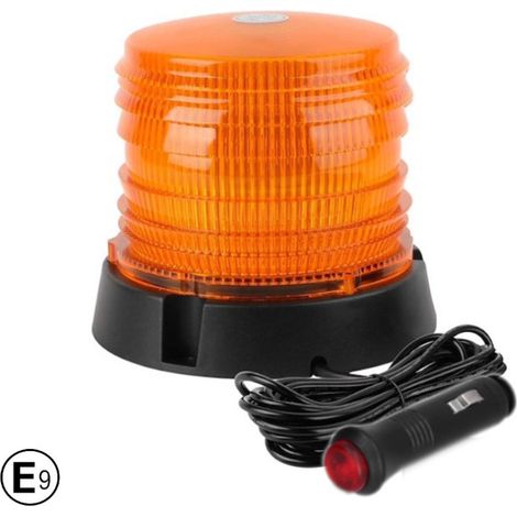 60-LED-Signalleuchte / Notfall-Rundumleuchte (Kuppel), 12V/24V, mit Magnet- und Bolzenbefestigung