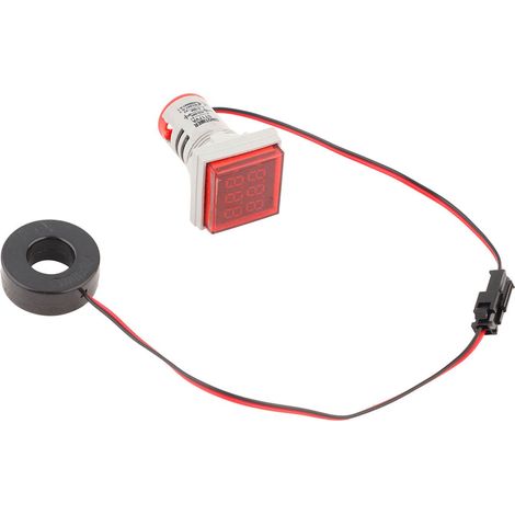 Digitale LED-Anzeige für Wechselspannung und Amperemeter, 22 mm, 0-100 A (rot) (1/5)