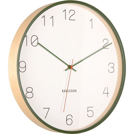 Horloge Murale en Bois de Bouleau Naturel, Design - PANGIVO (1/5)