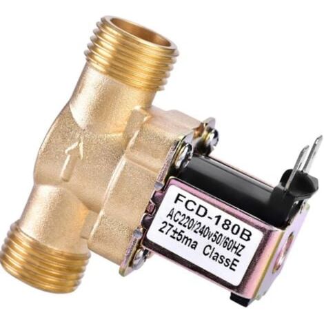 Vanne Électromagnétique Électrique Électrovanne Magnétique en Laiton Électrovanne 220v Normalement Fermé Électrovanne Electrique 3/4" AC 220V N/C℉ pour Contrôle de l'eau, 6.4 x 6.2cm (1/5)