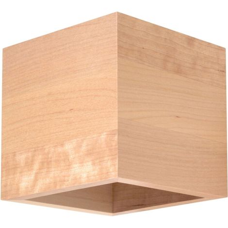 AMXCNOY Applique murale en bois naturel scandinave avec 1 douille G9 – dimensions 10 x 12 x 10 cm – éclairage décoratif pour salon et entrée (1/5)