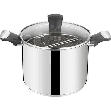 Lagostina Pastaiola Unlimited Doppelter Einsatz Edelstahl 18/10 22 cm 6,4 L Induktion