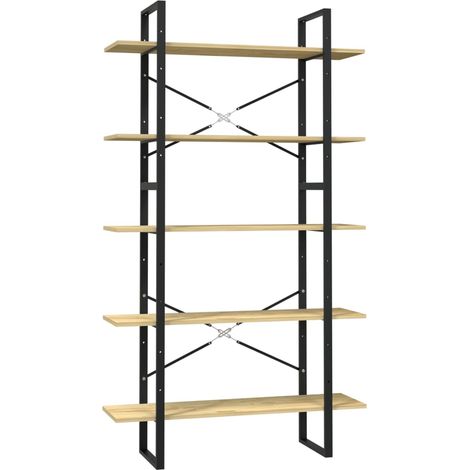 Maison Exclusive - Bücherregal 5 Fächer 100x30x175 cm Massivholz