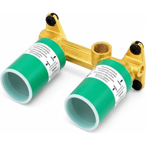 13622180 Corps de base encastré pour robinets de lavabo mono-levier monobloc - Compatible avec 13622180 - Corps de base en laiton pour une installation et un remplacement dissimulés (1/5)