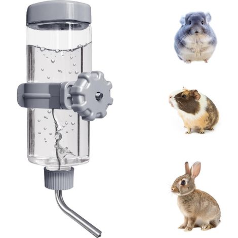 Hamster Water Bottle 500 ml for Small Pets No Water Leaking for Rabbits, Chinchillas, Hedgehogs, Squirrels, Guinea Pigs, Ferrets (1/5)