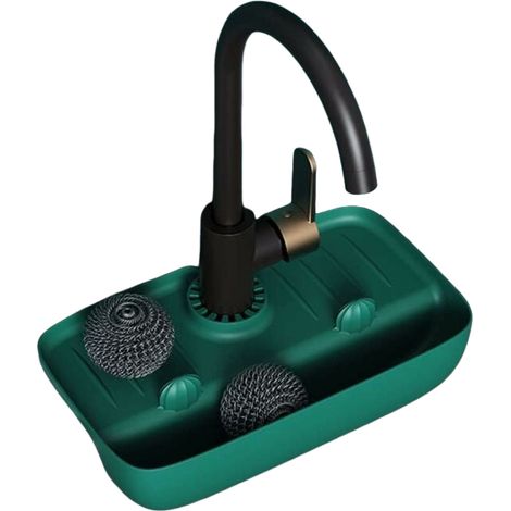 Support de vidange pour robinet, coloris vert, accessoire d'évier, 1 pièce (1/5)