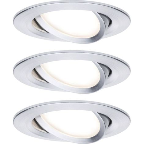 93451 Nova Spot encastrable jeu de 3 LED LED 18 W Aluminium (tourné) (1/5)