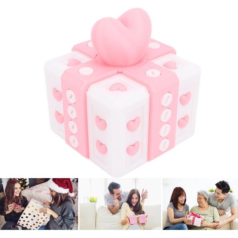 Nervige 3D-gedruckte Schrauben-Geschenkbox, PLA 10 cm, rosa-weiße Schreibtischdekoration, multifunktionale Dekoration & Spielzeug (1/5)