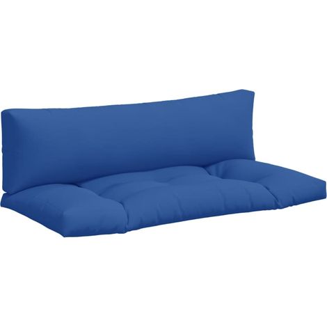 Maison Exclusive - Palettenkissen 2 Stk. Blau Stoff