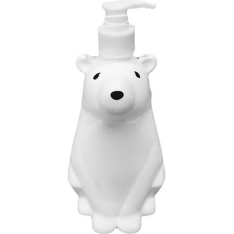 Flacon distributeur de savon en forme d'ours mignon, grande capacité, avec pompe, pour salle de bain et cuisine, format L (11 x 26 cm / 4,3 x 10,2 pouces) (900 ml) (1/5)
