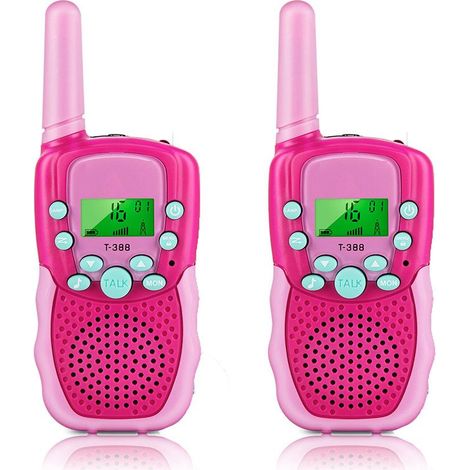 Talkie-walkie enfant, jouet fille 3-8 ans, cadeau fille 9-12 ans, radio bidirectionnelle 8 canaux, portée 5 km pour aventures extérieures (1/5)